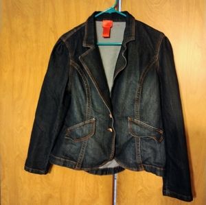 Like New Women's V Cristina Jean Jacket with Studded Design